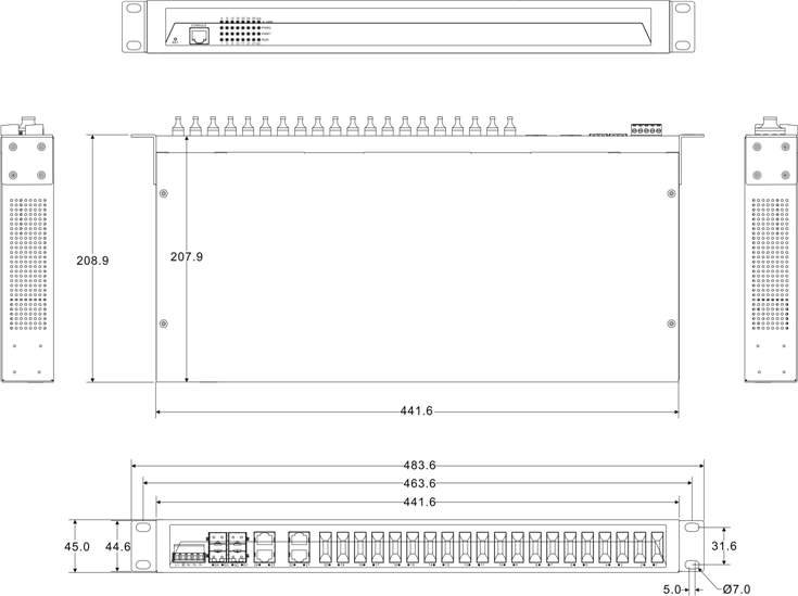 Switch công nghiệp IES1028-4GS-20F 
