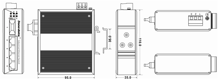 Switch công nghiệp IES215-1F 