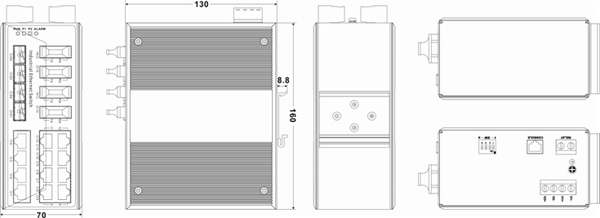 IES7120-4GS-2F Switch công nghiệp 14 cổng Ethernet+2 SFP+4SFP